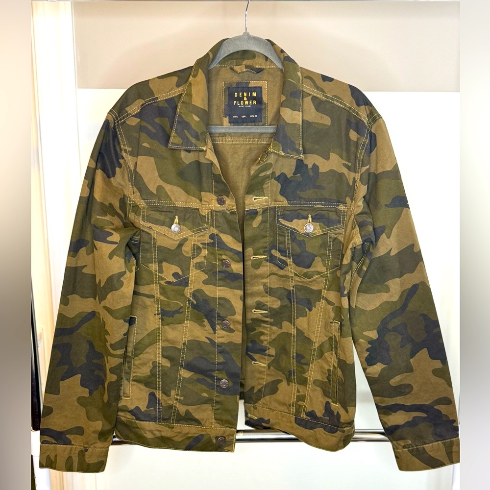 Denim & Flower Camouflage Jacket